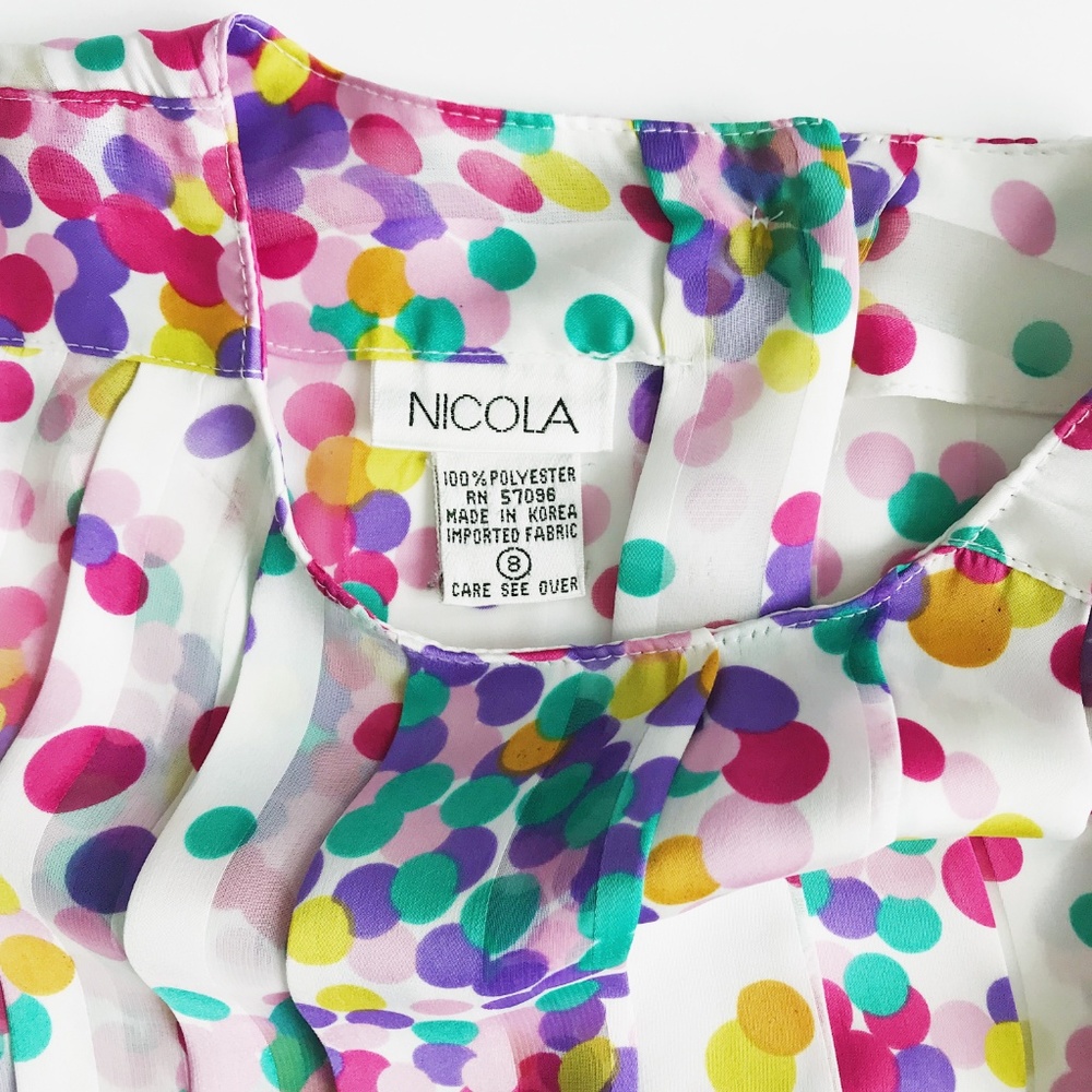 Nicola Vintage Polka Dot Blouse - Picture 7 of 8